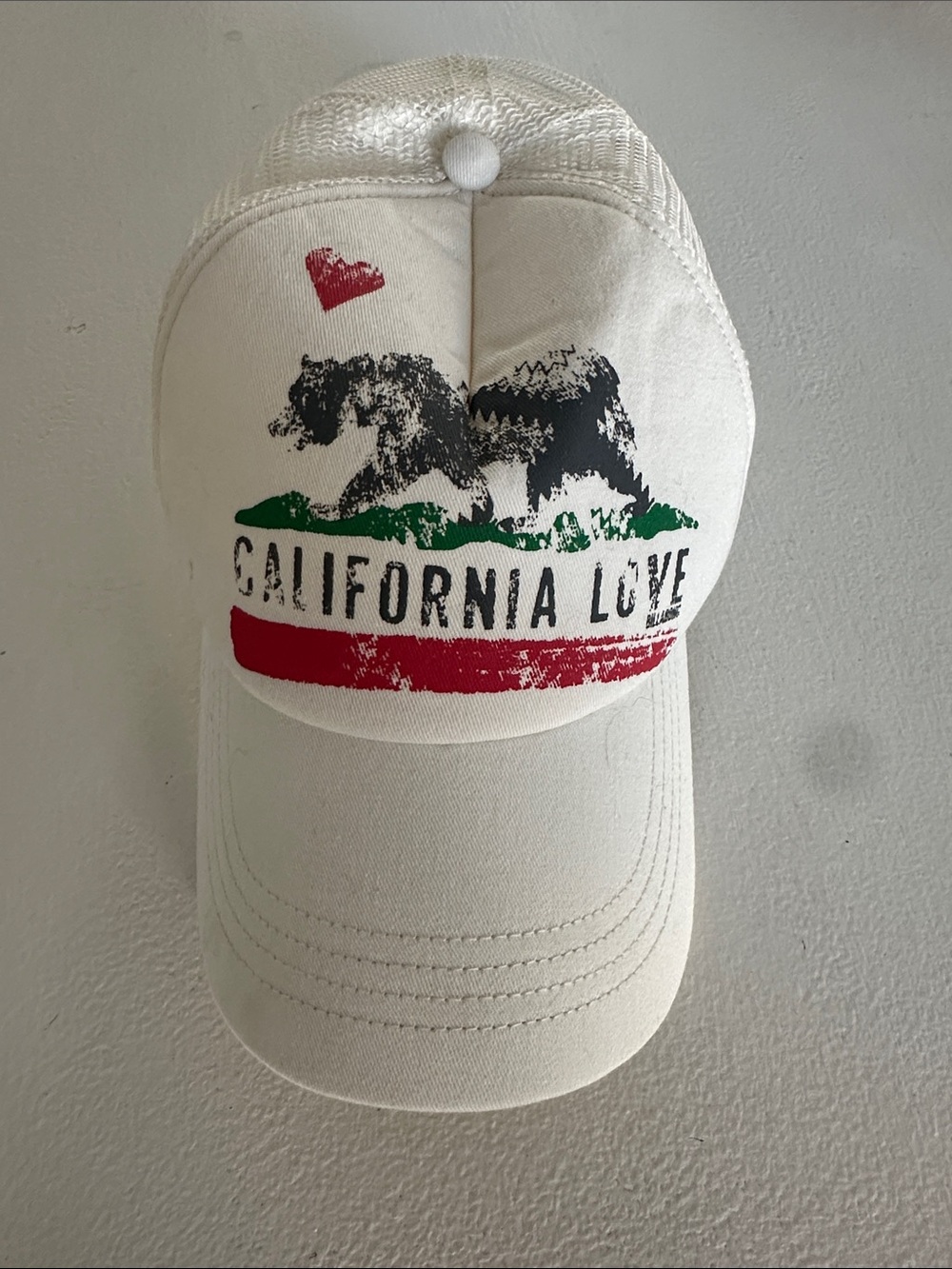 Billabong Cream and White Mesh Trucker Cap